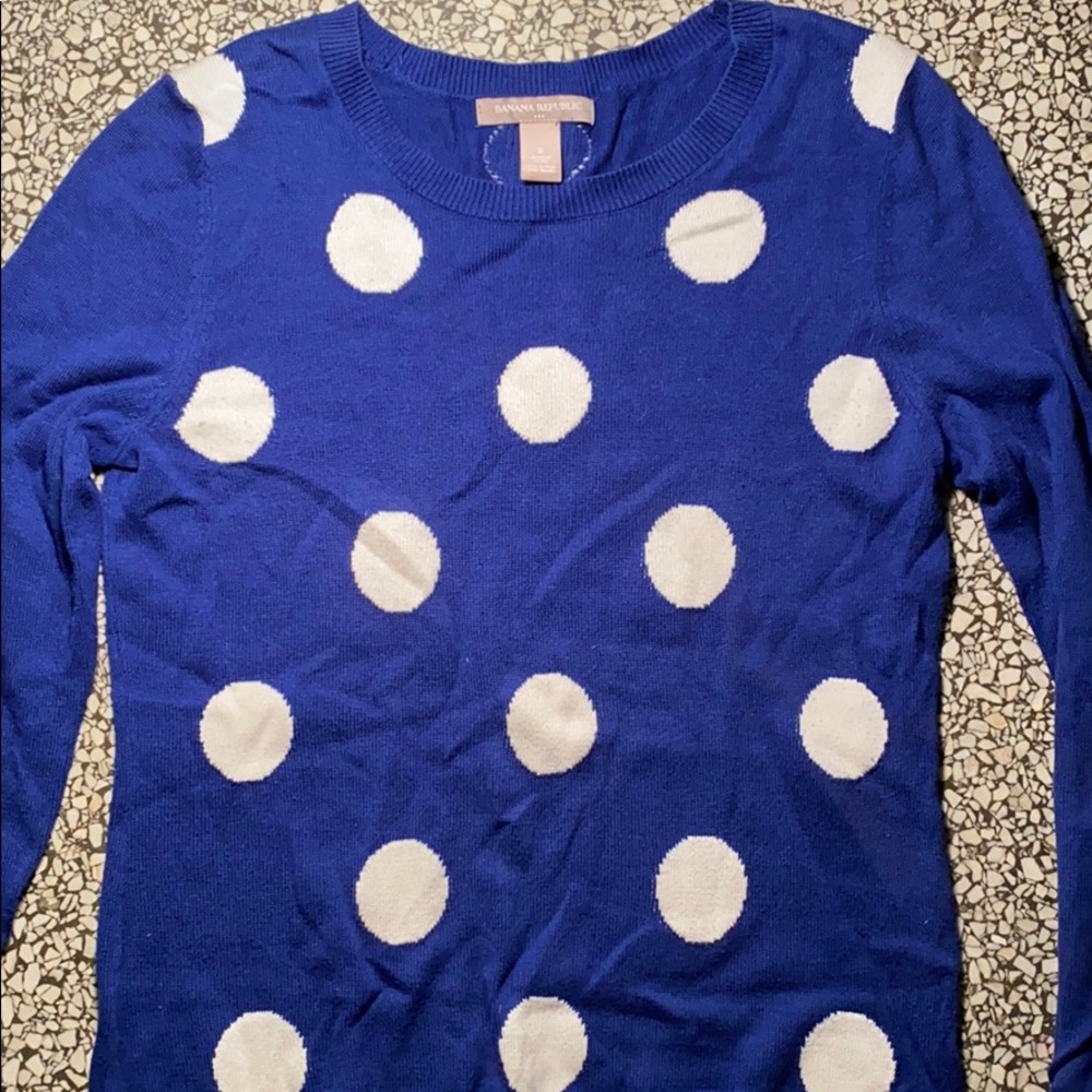 Polka dot Banana Republic sweater
